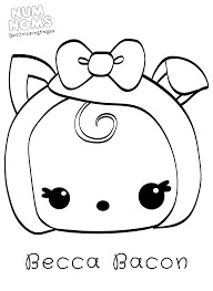 Num Noms boyama sayfası – okul öncesi, evde etkinlik