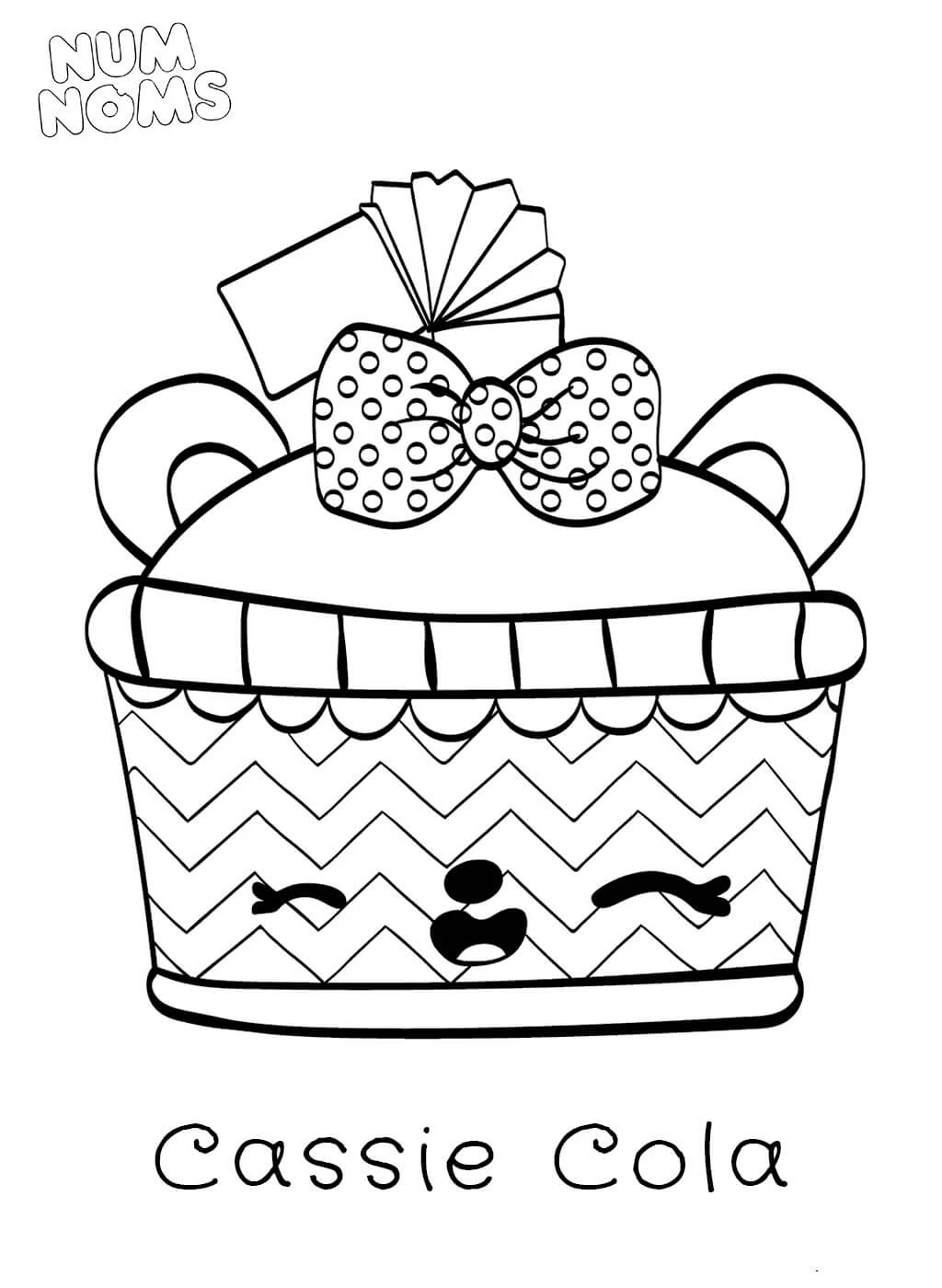 Num Noms boyama sayfası – sevimli karakter, sanatsal çalışma
