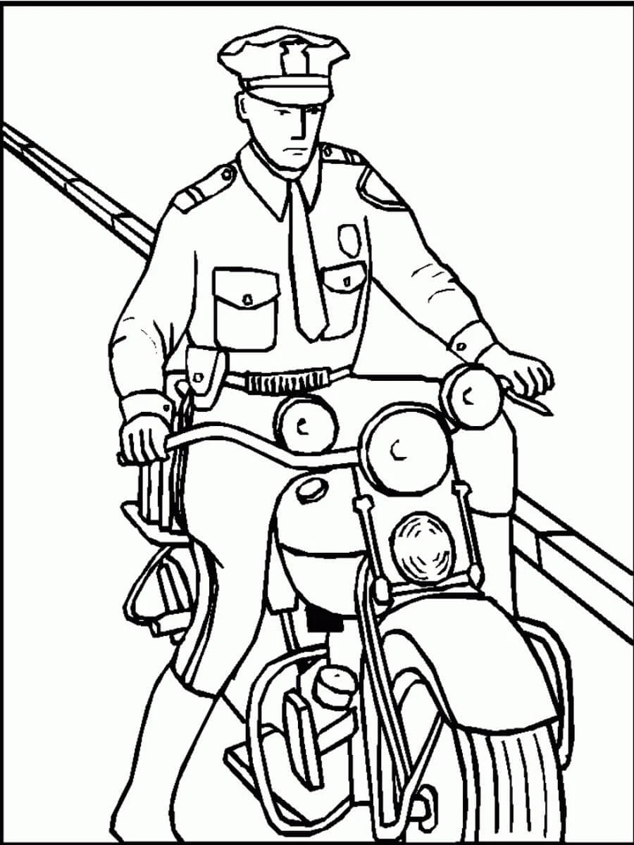 Polis boyama sayfası – yaratıcılık, eğlenceli etkinlik