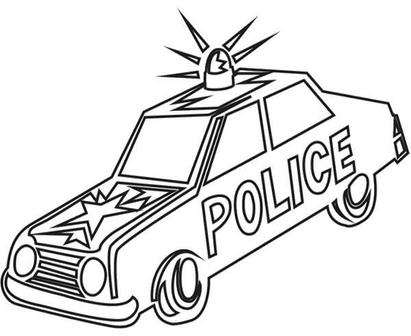 Polis boyama sayfası – kolay boyama, eğitici aktivite