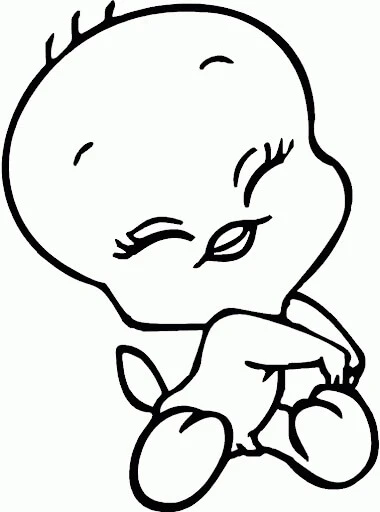 Tweety Kuş boyama sayfası – boyama etkinliği, çocuk aktivitesi