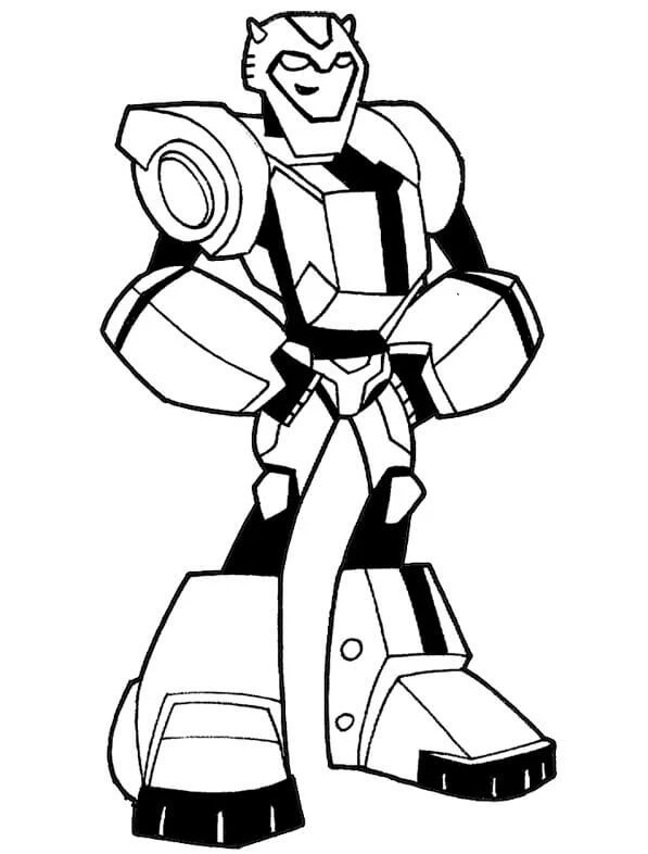 Bumblebee boyama sayfası – PDF indir, sevimli karakter