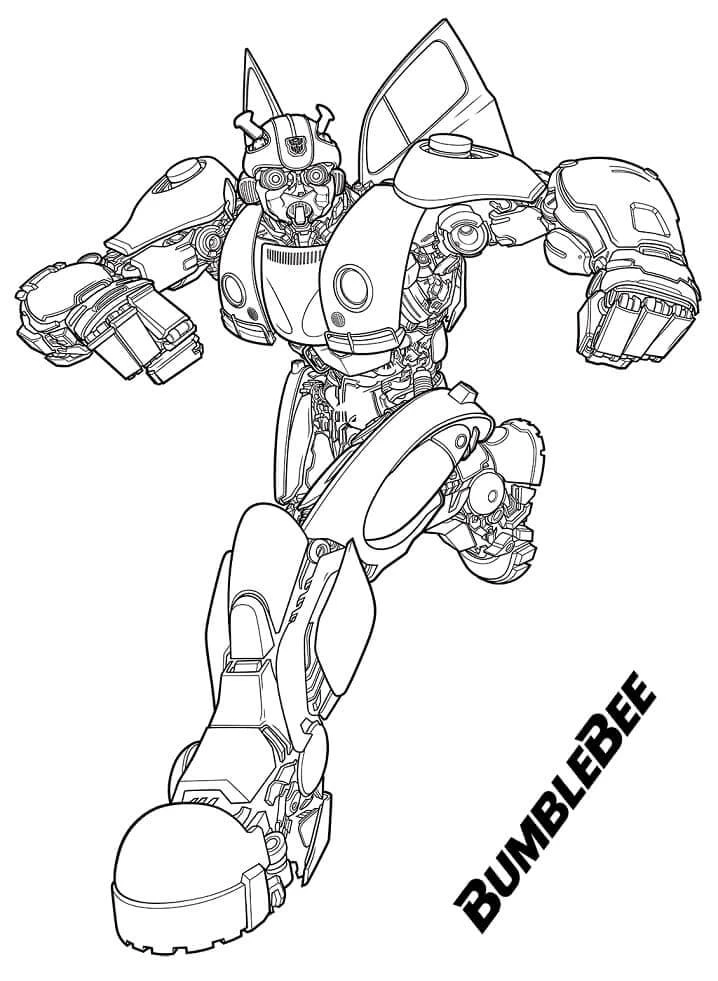 Bumblebee boyama sayfası – eğlenceli etkinlik, el becerilerini geliştirir
