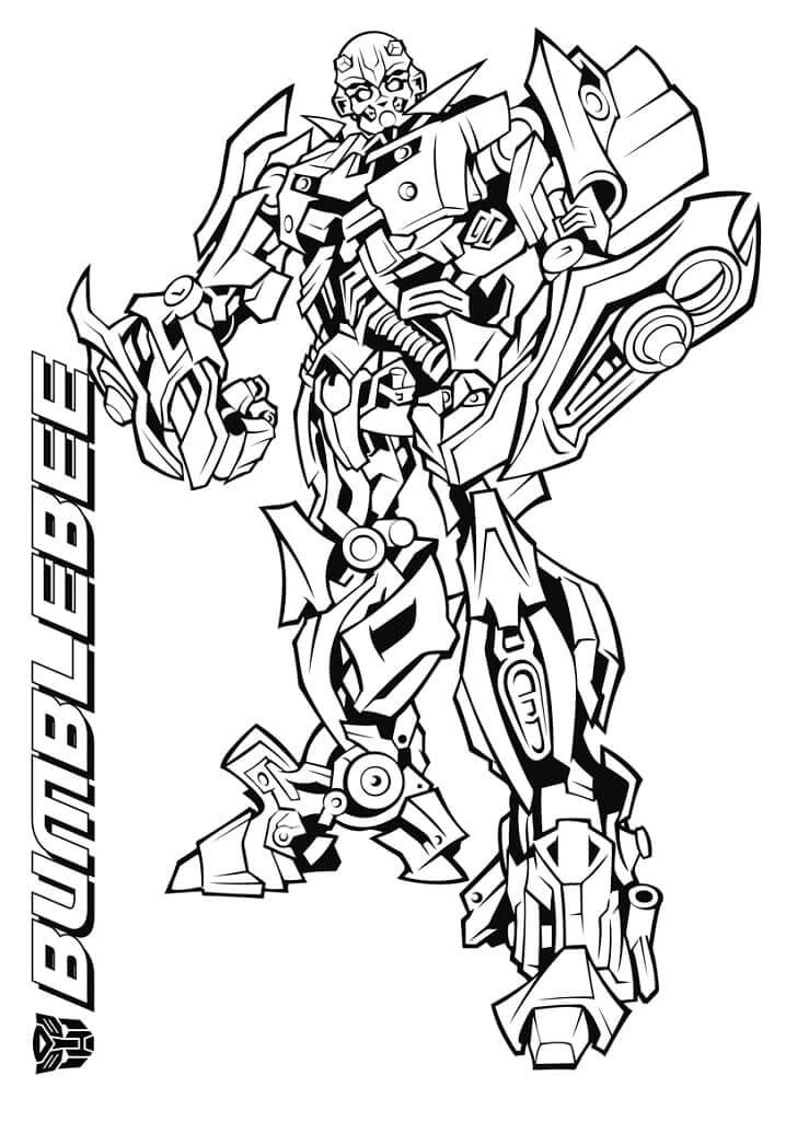Bumblebee boyama sayfası – çocuk aktivitesi, PDF indir