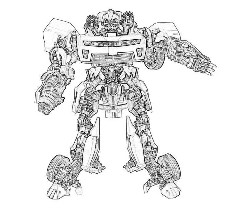 Bumblebee boyama sayfası – kolay boyama, eğitici aktivite