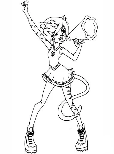 Monster High (Canavar High) boyama sayfası – eğlenceli etkinlik, el becerilerini geliştirir