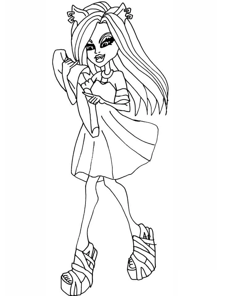 Monster High (Canavar High) boyama sayfası – yaratıcılığı geliştirir, keyifli zaman