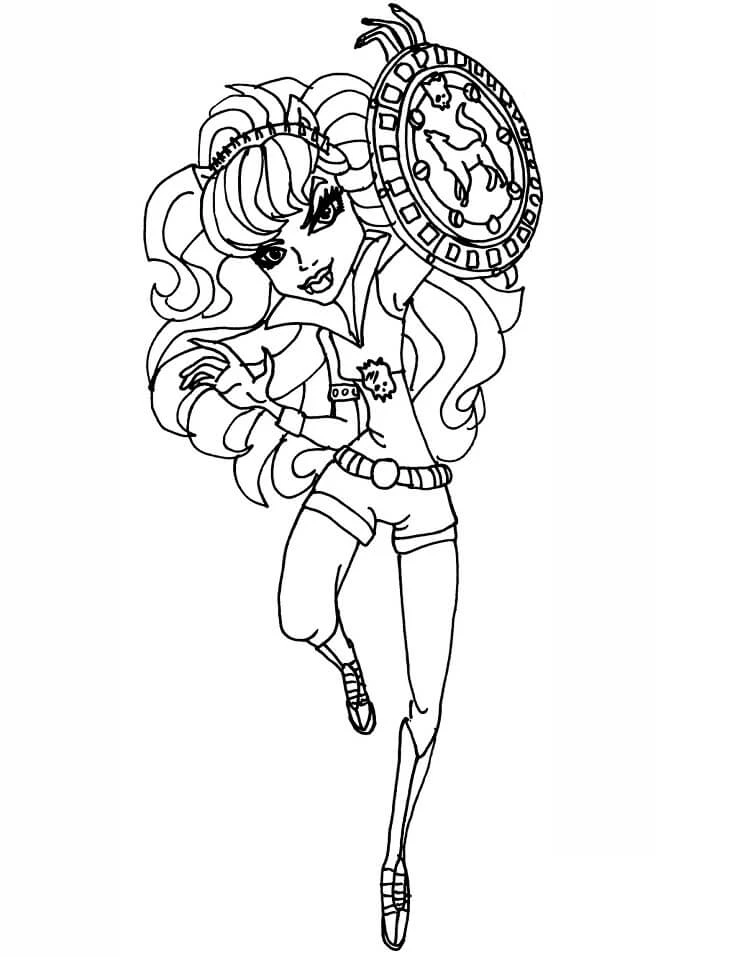 Monster High (Canavar High) boyama sayfası – sanatsal çalışma, çocuklar için