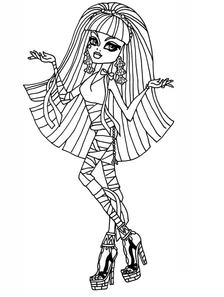 Monster High (Canavar High) boyama sayfası – yaratıcılık, eğlenceli etkinlik