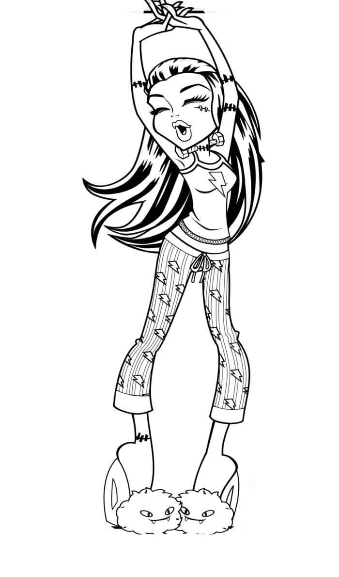 Monster High (Canavar High) boyama sayfası – boyama etkinliği, çocuk aktivitesi