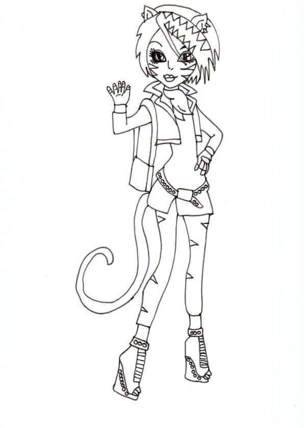 Monster High (Canavar High) boyama sayfası – keyifli zaman, renkli çizimler