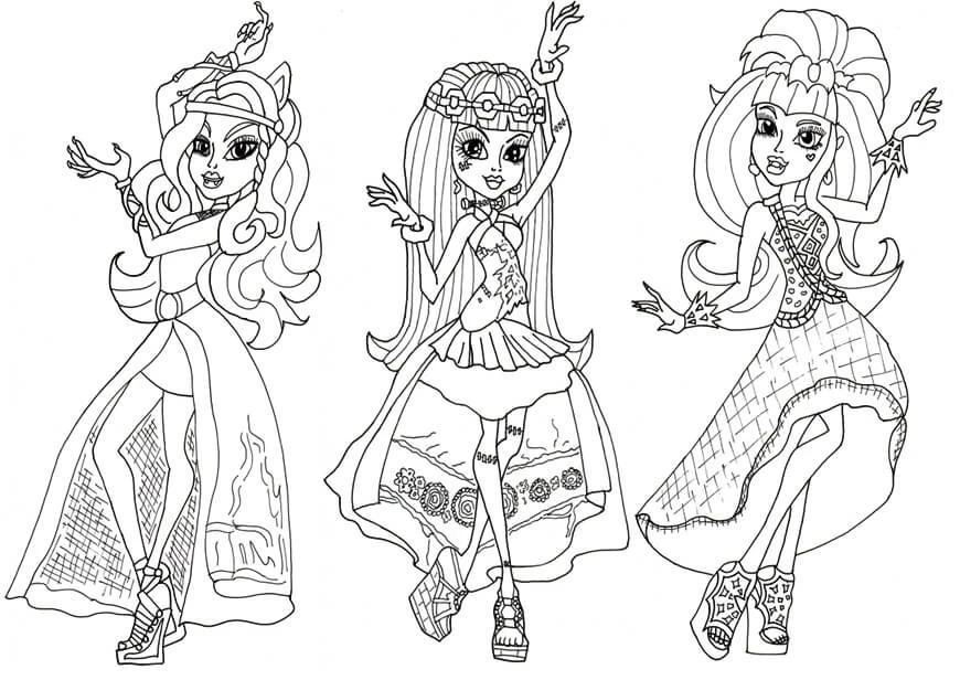 Monster High (Canavar High) boyama sayfası – ücretsiz yazdır, boyama etkinliği