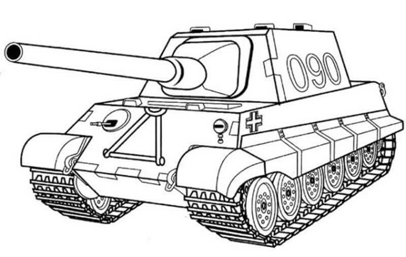 Tank boyama sayfası – evde etkinlik, ücretsiz yazdır