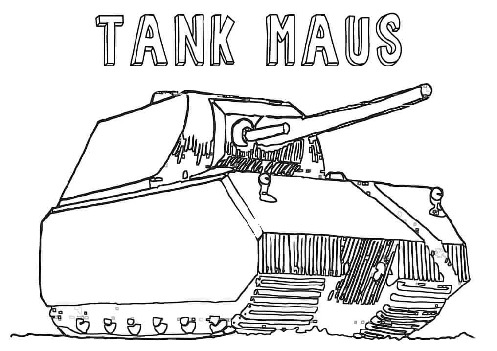 Tank boyama sayfası – basit çizim, kolay boyama