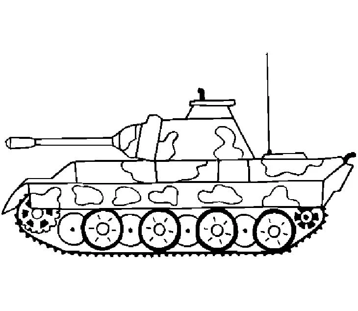 Tank boyama sayfası – yaratıcılık, eğlenceli etkinlik