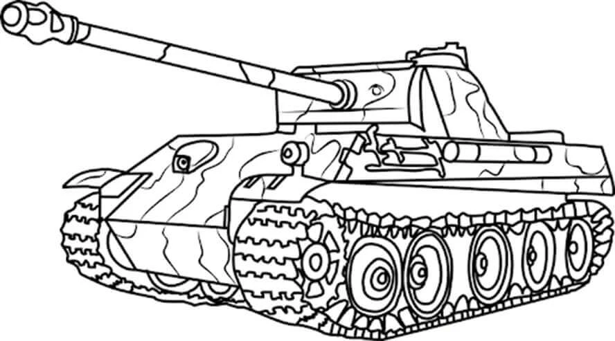 Tank boyama sayfası – boyama çalışması, yaratıcılığı geliştirir