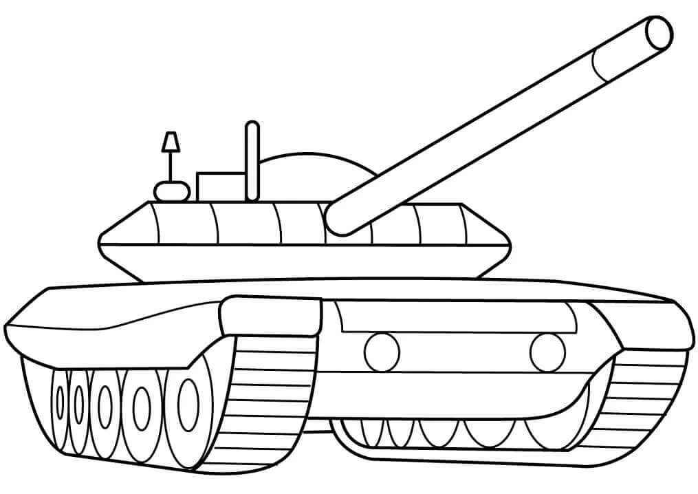 Tank boyama sayfası – PDF indir, sevimli karakter