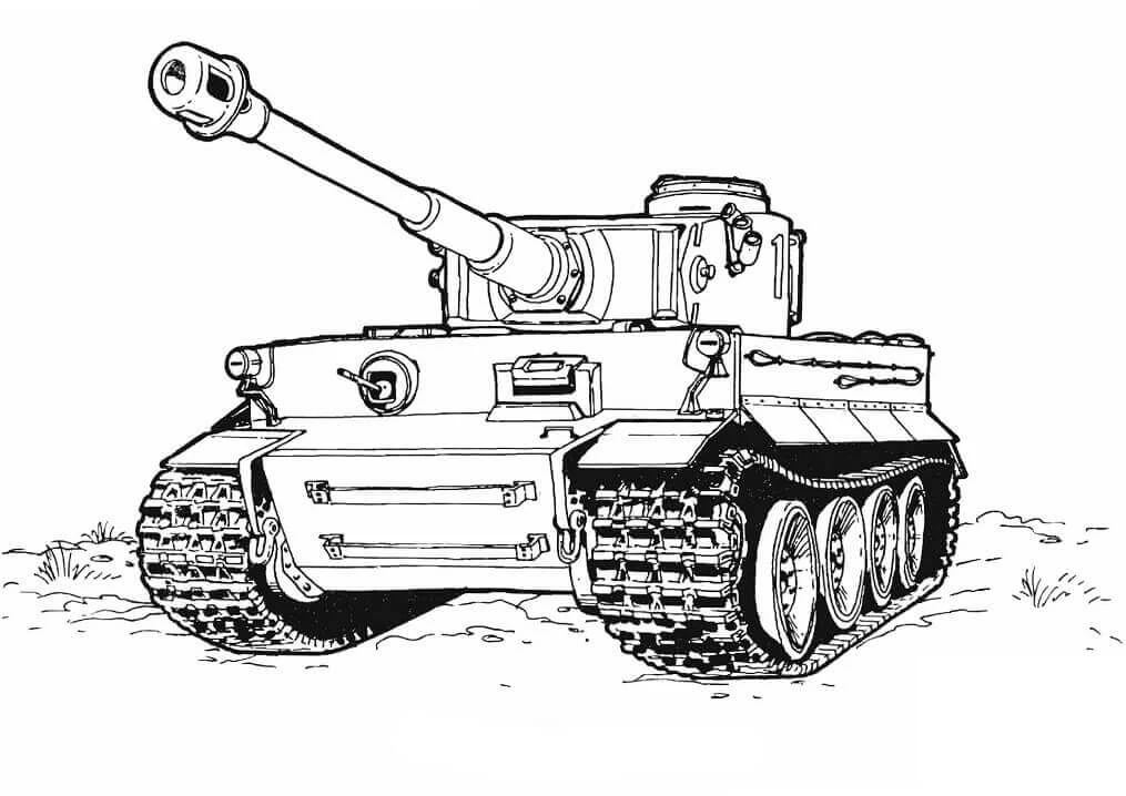 Tank boyama sayfası – okul öncesi, evde etkinlik