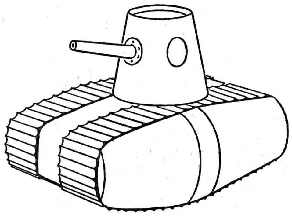 Tank boyama sayfası – eğitici aktivite, yaratıcılık