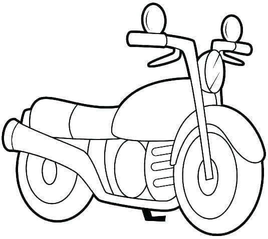 Motosiklet boyama sayfası #26 – günlük etkinlik önerisi, kolay boyama