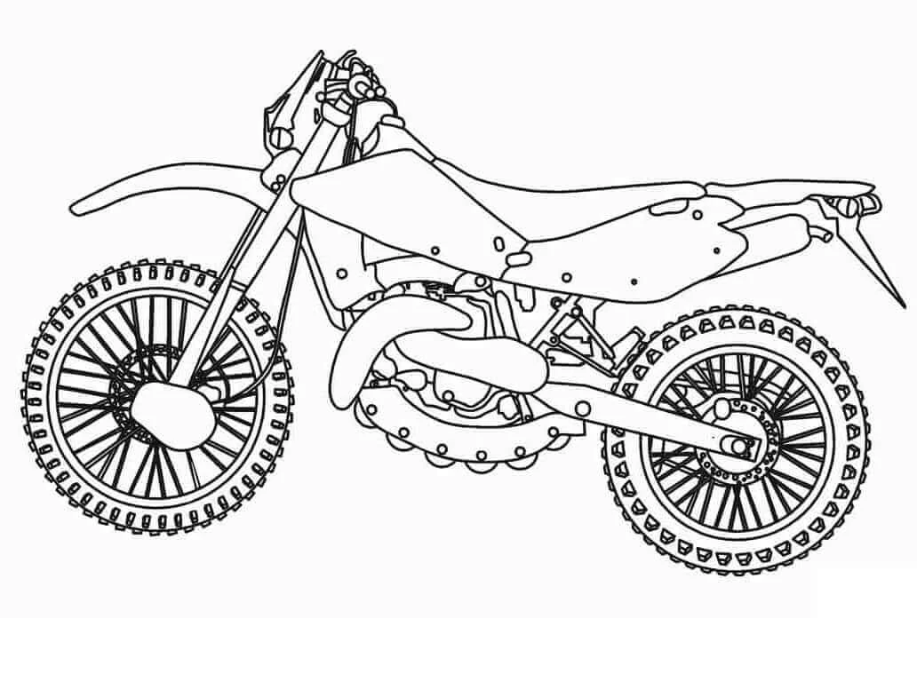 Motosiklet boyama sayfası #31 – PDF indir, sevimli karakter