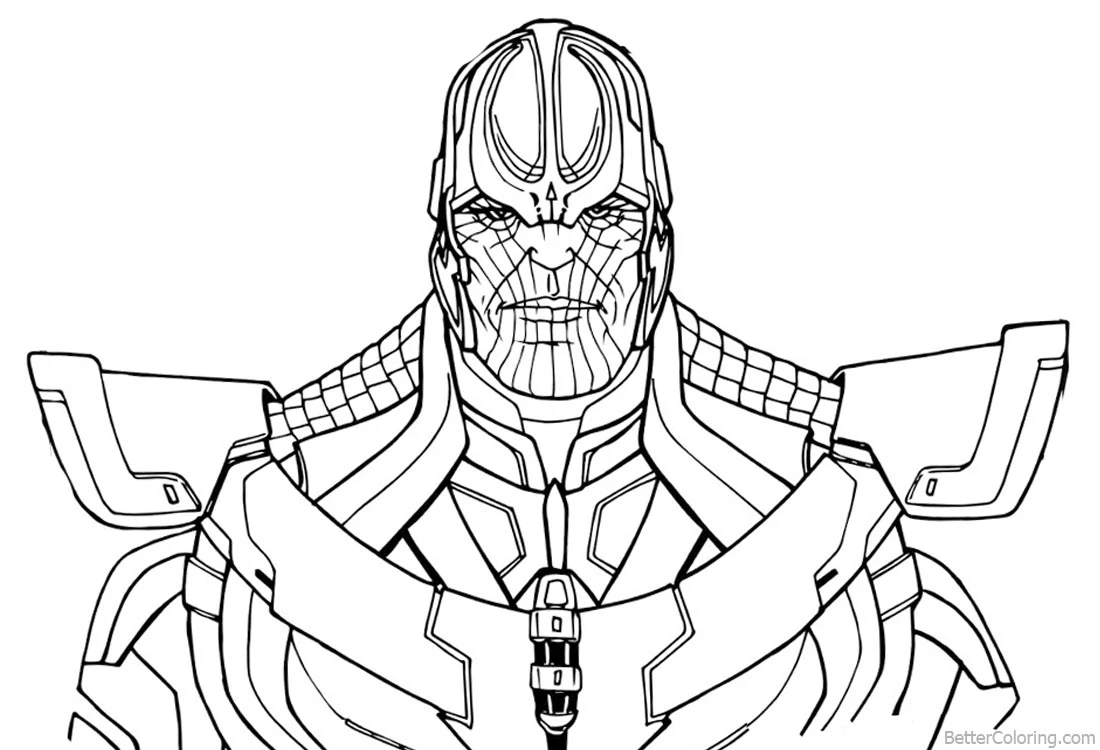Thanos boyama sayfası #15 – eğlenceli etkinlik, el becerilerini geliştirir
