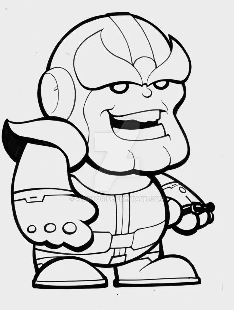 Thanos boyama sayfası #17 – okul öncesi, evde etkinlik