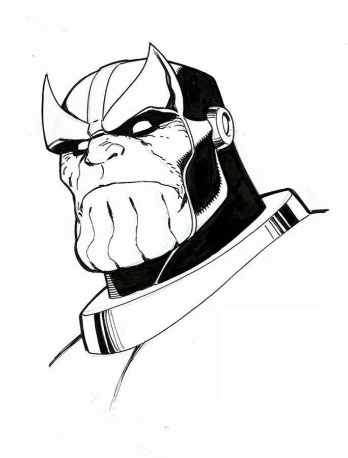 Thanos boyama sayfası #19 – sevimli karakter, sanatsal çalışma