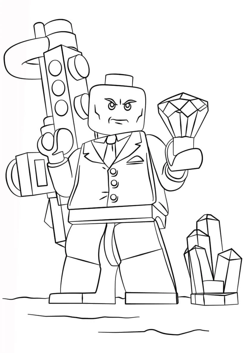 Lego boyama sayfası #17 – renk bilgisini öğretir, günlük etkinlik önerisi