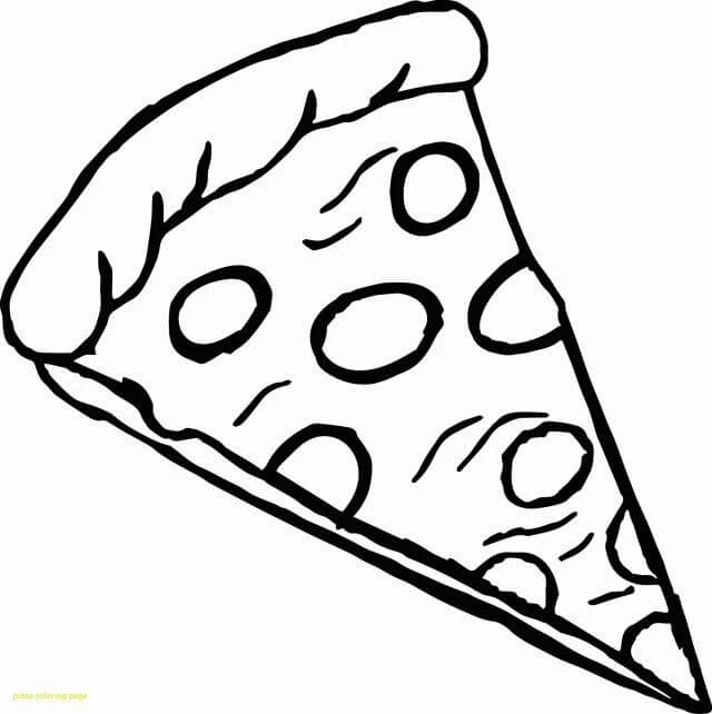 Pizza boyama sayfası – okul öncesi, evde etkinlik