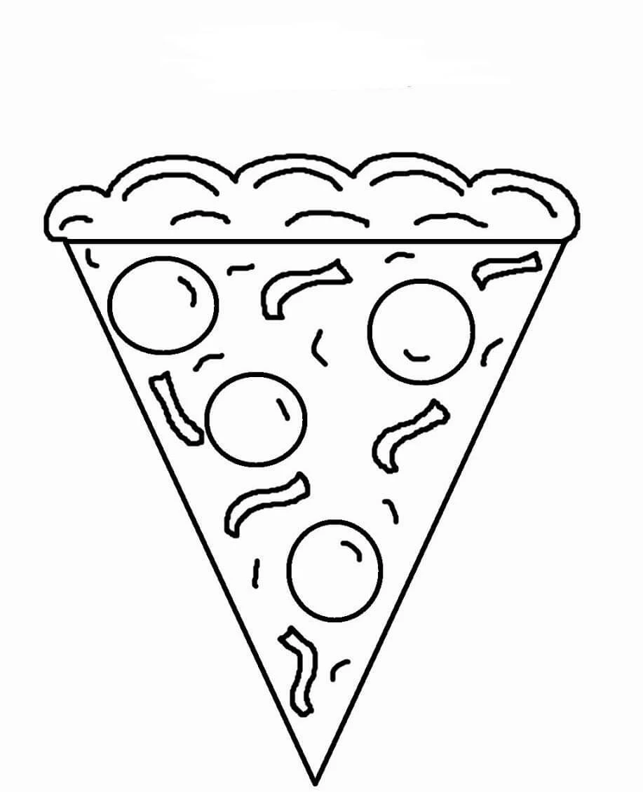 Pizza boyama sayfası – keyifli zaman, renkli çizimler