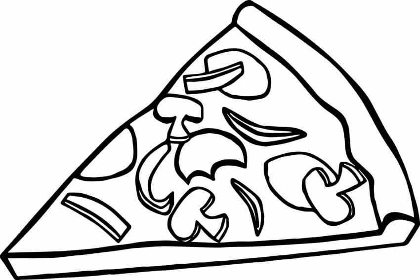 Pizza boyama sayfası – yaratıcılık, eğlenceli etkinlik