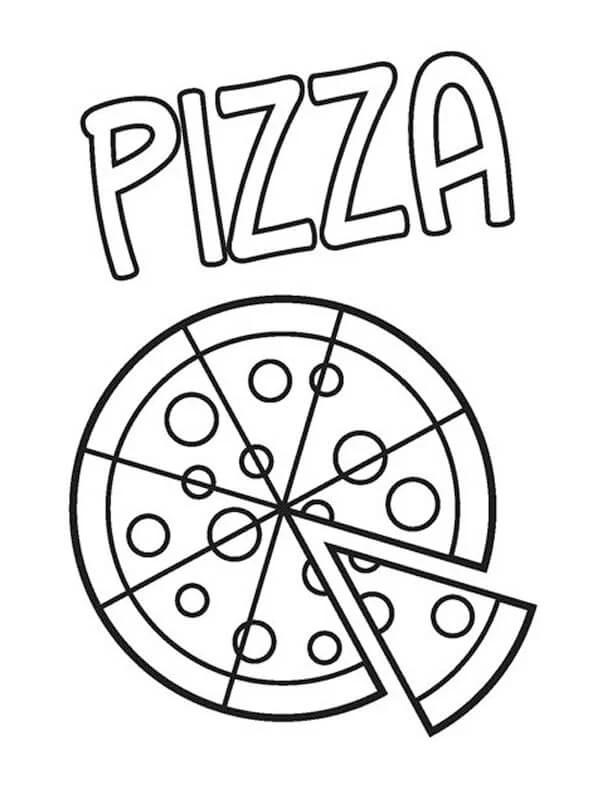 Pizza boyama sayfası – ücretsiz yazdır, boyama etkinliği
