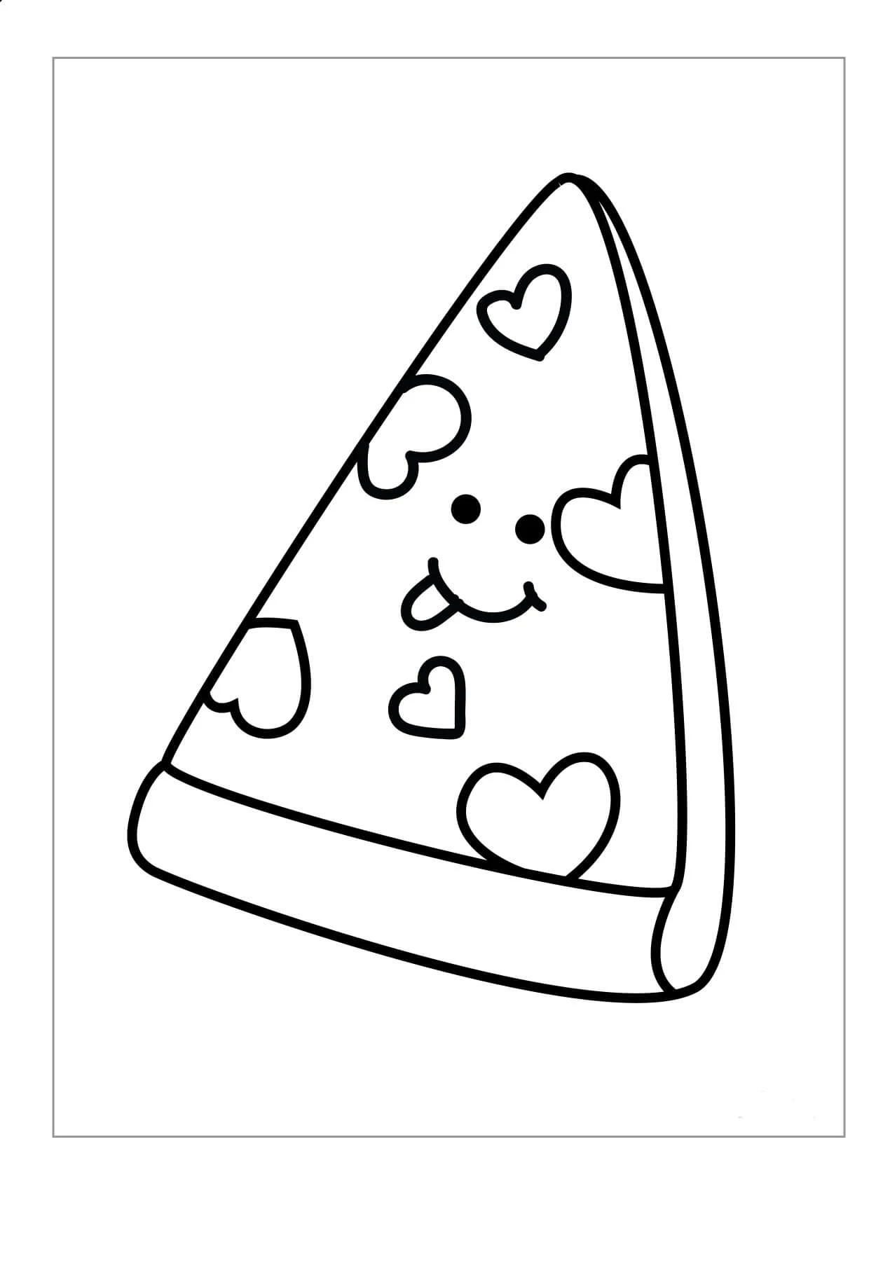 Pizza boyama sayfası – yaratıcılık, eğlenceli etkinlik