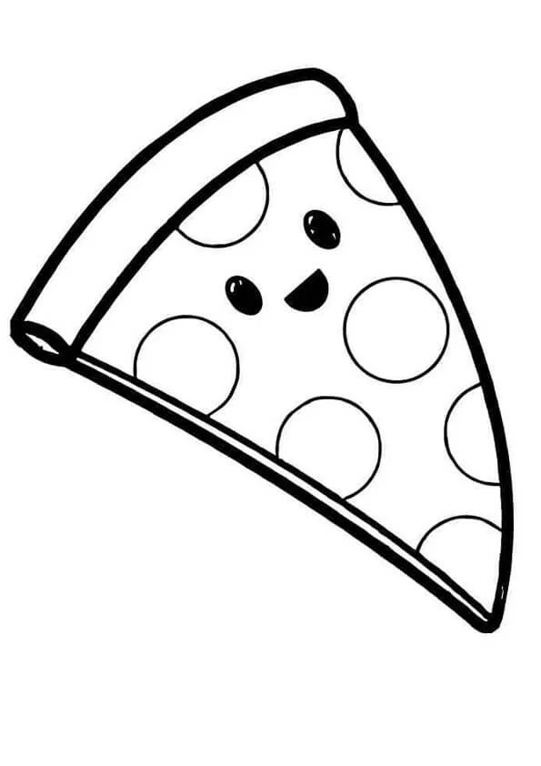 Pizza boyama sayfası – boyama çalışması, yaratıcılığı geliştirir