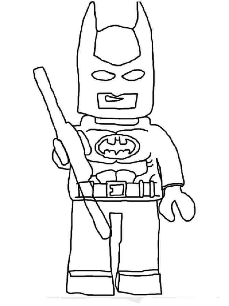 Lego Batman boyama sayfası – okul öncesi, evde etkinlik