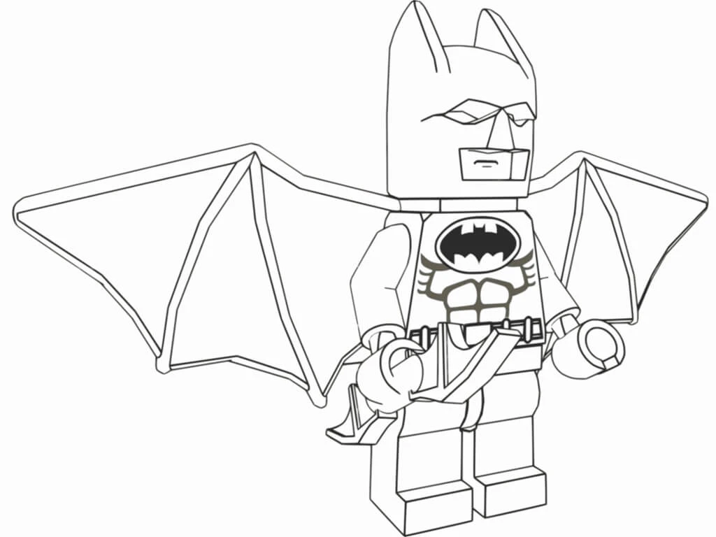 Lego Batman boyama sayfası – eğitici aktivite, yaratıcılık