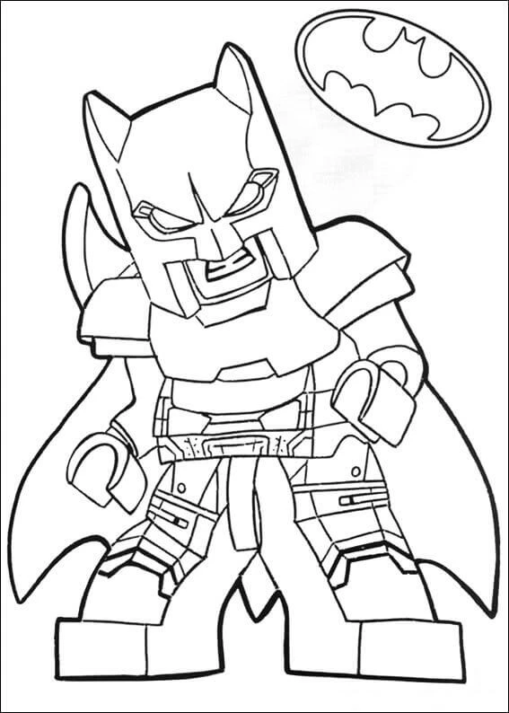 Lego Batman boyama sayfası – el becerilerini geliştirir, boyama çalışması