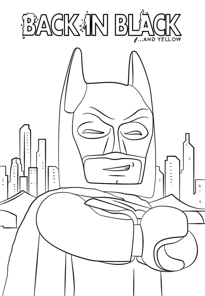 Lego Batman boyama sayfası – evde etkinlik, ücretsiz yazdır