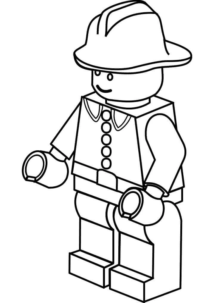 Lego City boyama sayfası – okul öncesi, evde etkinlik