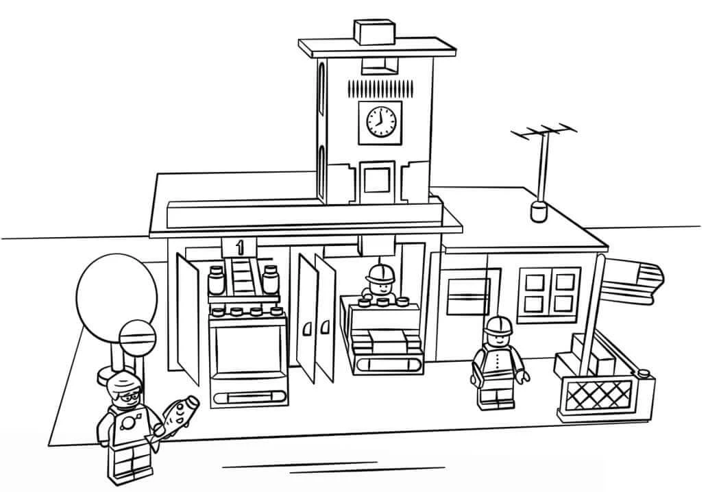 Lego City boyama sayfası – sanatsal çalışma, çocuklar için