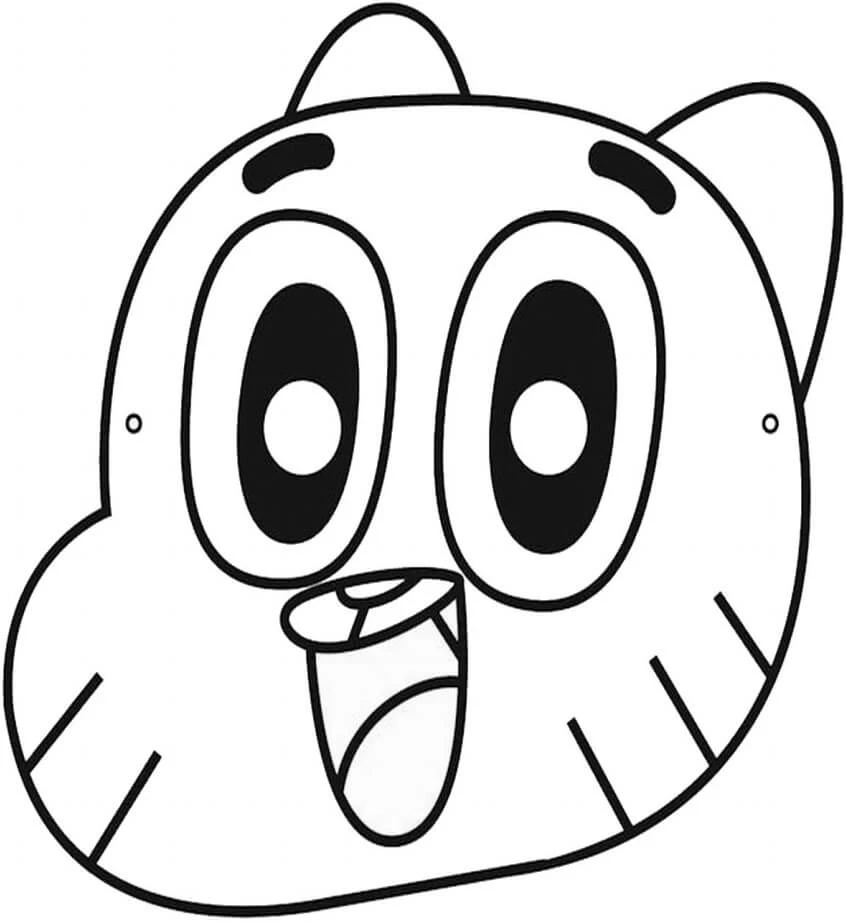 Gumball boyama sayfası – sanatsal çalışma, çocuklar için