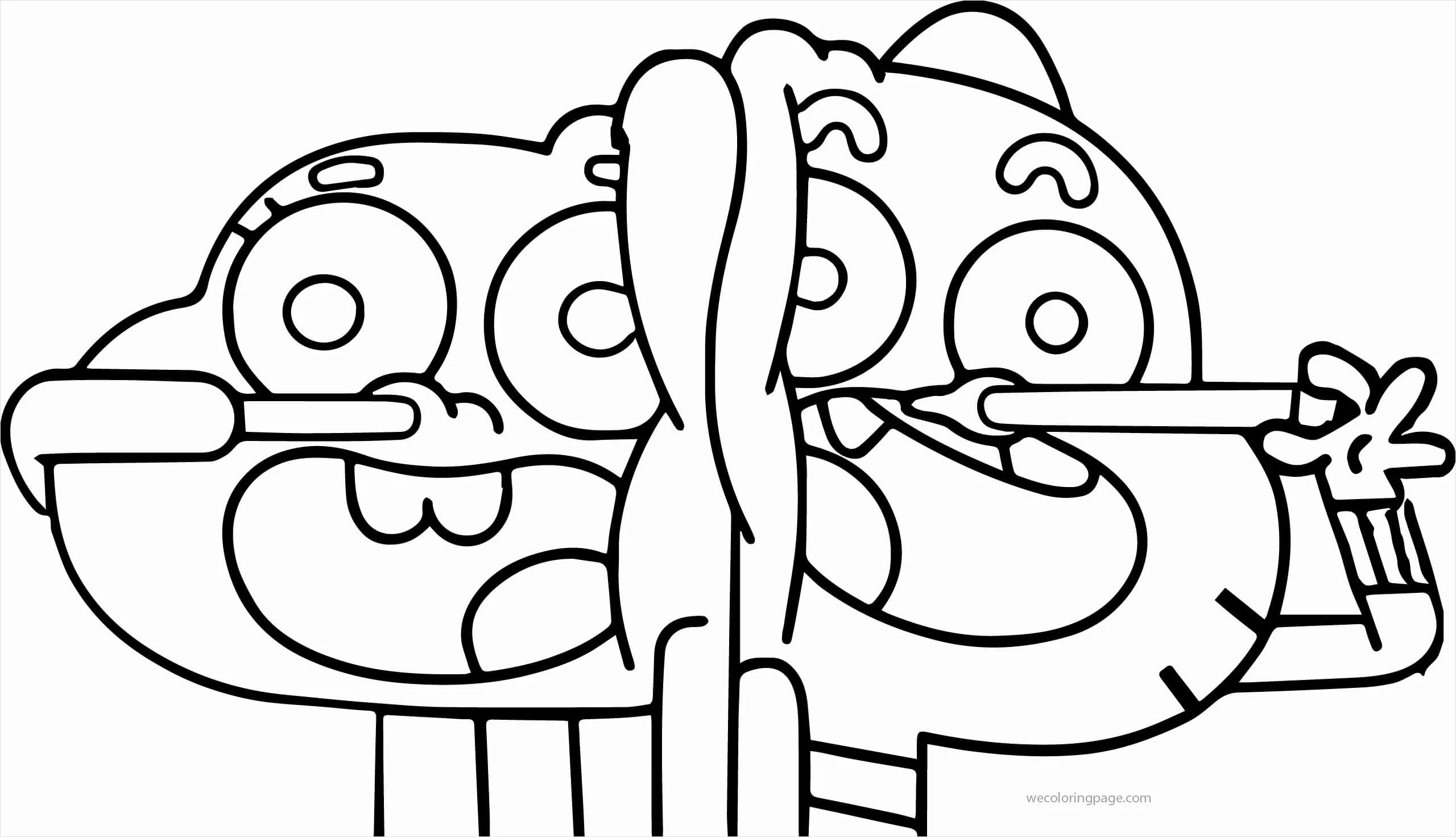 Gumball boyama sayfası – boyama çalışması, yaratıcılığı geliştirir