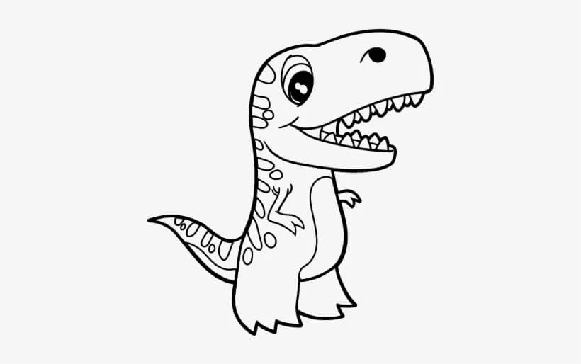T-rex boyama sayfası – ücretsiz yazdır, boyama etkinliği