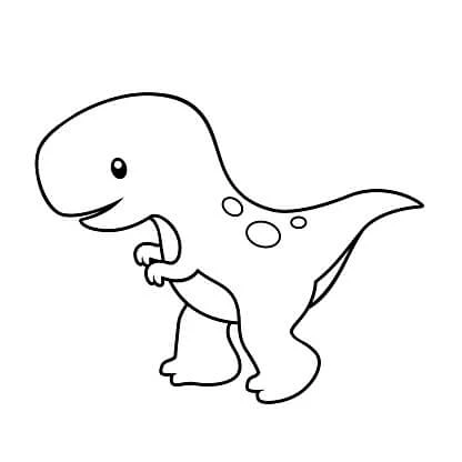T-rex boyama sayfası – eğlenceli etkinlik, el becerilerini geliştirir