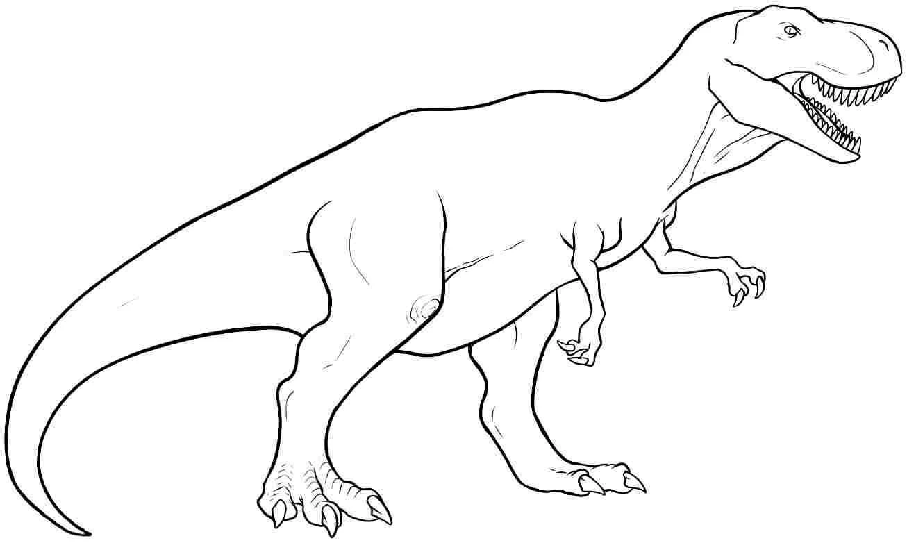 T-rex boyama sayfası – okul öncesi, evde etkinlik
