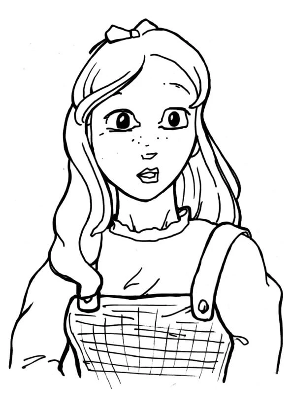 Oz Büyücüsü boyama sayfası #4 – çocuk aktivitesi, ilkokul öğrencileri için