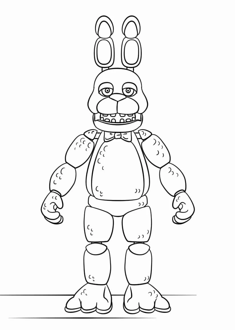 FNAF boyama sayfası #8 – mürekkep tasarrufu sağlar, PDF indir