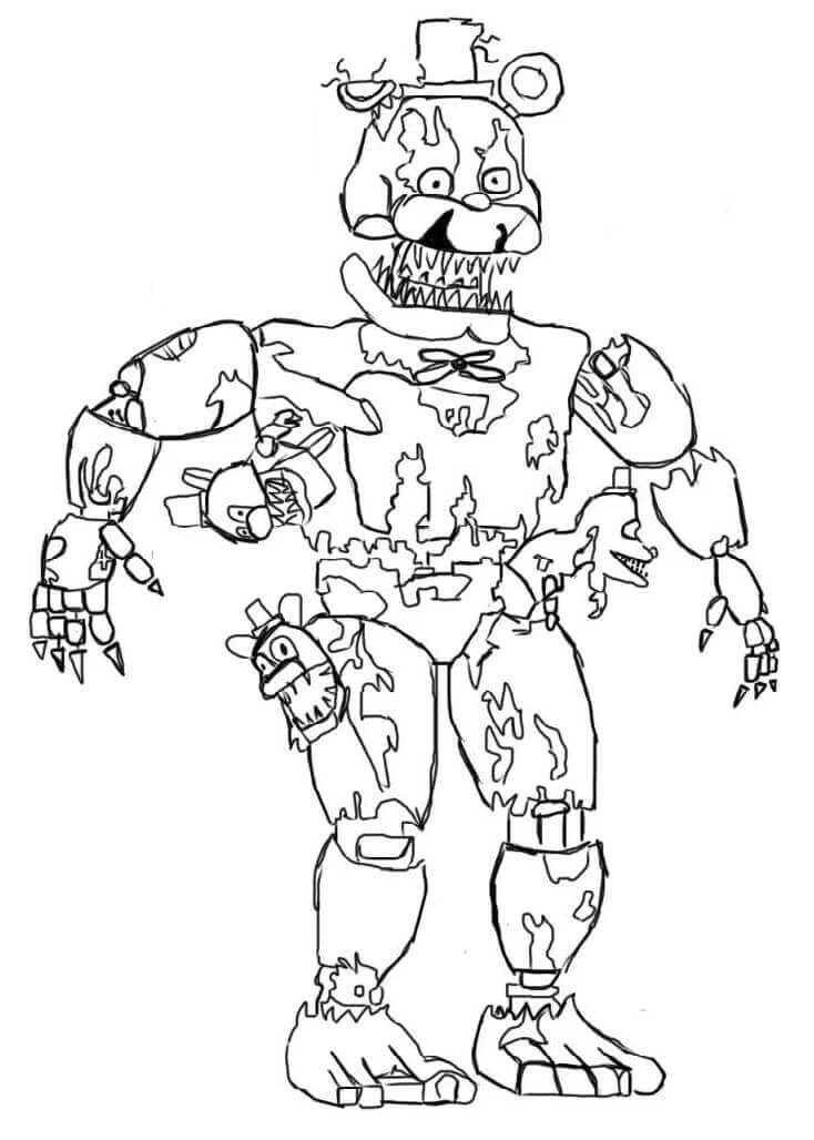 FNAF boyama sayfası #21 – boyama etkinliği, çocuk aktivitesi