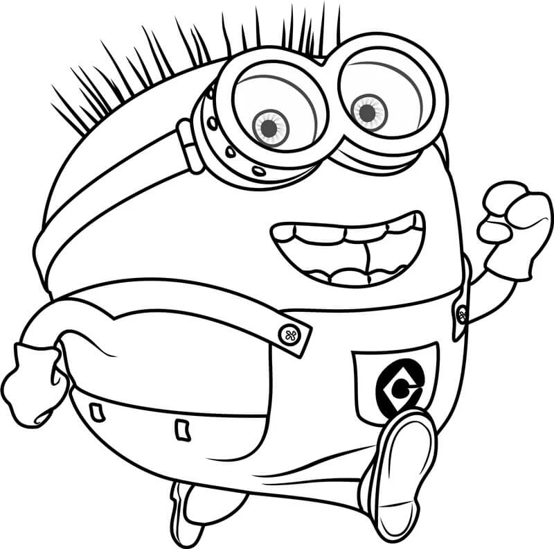 Minions boyama sayfası – el becerilerini geliştirir, boyama çalışması